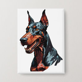Chapa Retrato fiero de Doberman Perro agresivo regalo