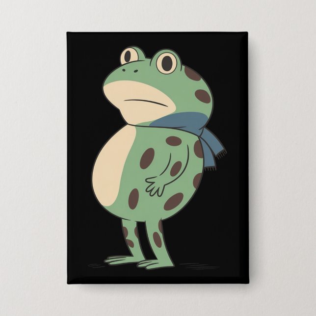 Chapa Retro Portland Frog Protest Anti Fascism Anti Ice (Anverso)