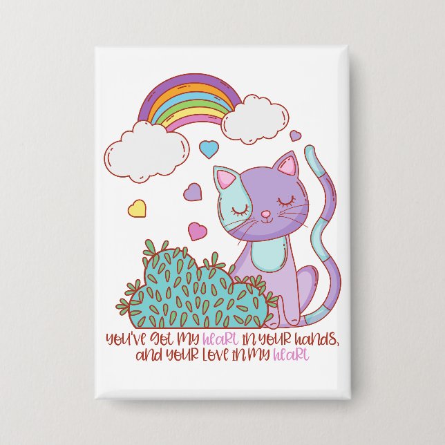 Chapa RKS Heart Song Lyric Concert Button (Anverso)