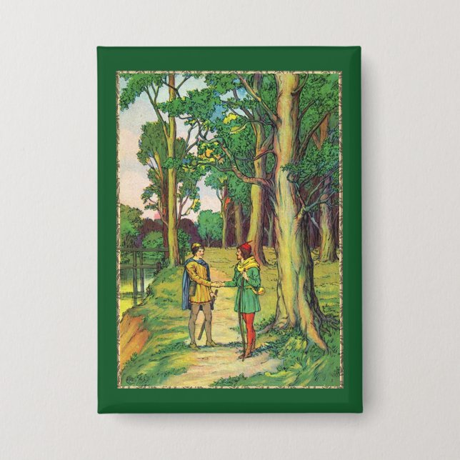 Chapa Robin Hood Y Little John (Anverso)