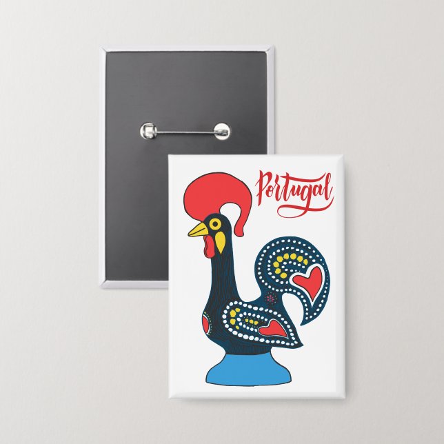 Chapa Rooster de Portugal (Anverso/Reverso)