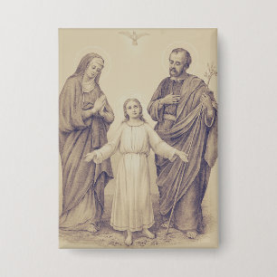 Chapa Sagrada Familia Jesús, Virgen María y San José