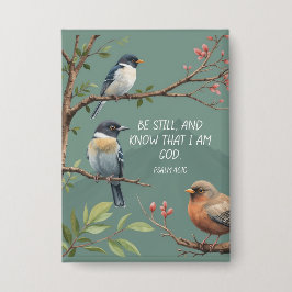 Chapa Salmo 46:10 Biblia cristiana Verse Image