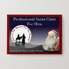 Chapa Santa Claus Business Pin Button