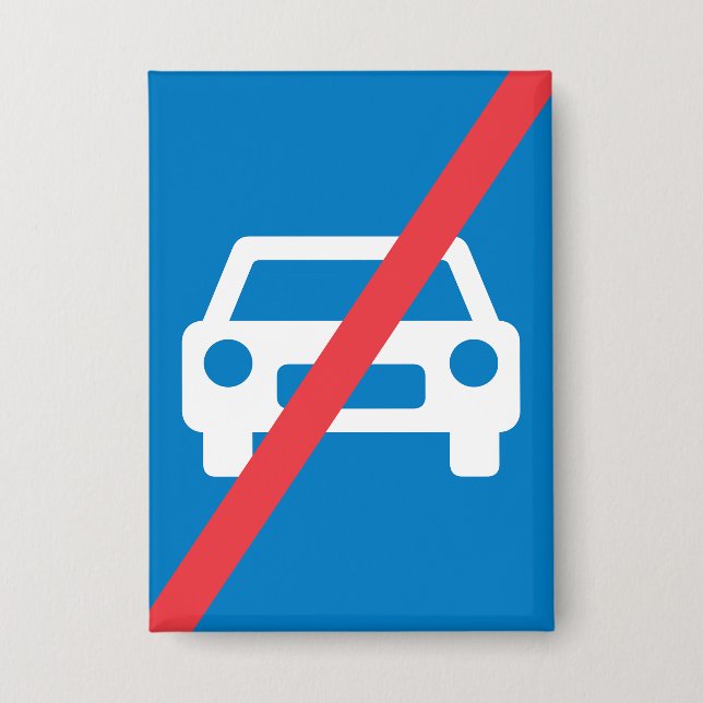 Chapa Señal de Fin de Autopista (Anverso)