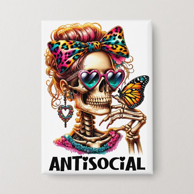 Chapa Señora del Skeleton Antisocial (Anverso)