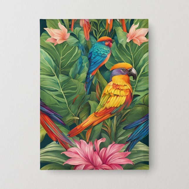 Chapa Serenidad en el jardín: Pájaro en flor (Anverso)