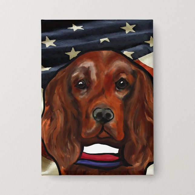 Chapa Setter Rojo Irlandés    (Anverso)