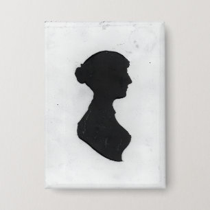 Chapa Silueta de Jane Austen en una llavero