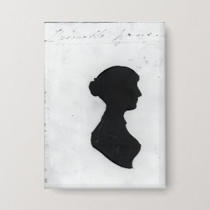 Chapa Silueta de Jane Austen en una llavero