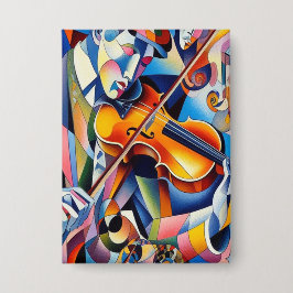 Chapa Sinfonía Vibrante: Arte Abstracto de Violinista