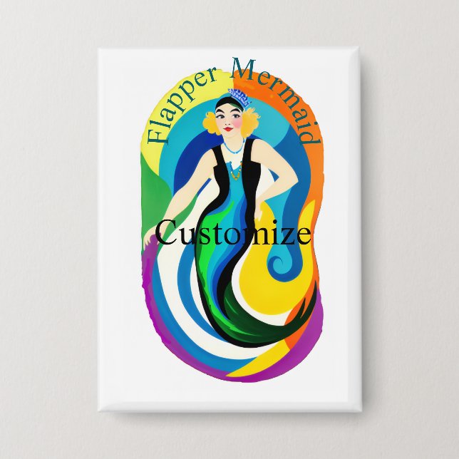 Chapa Sirena Flapper Colorida Thunder_Cove (Anverso)