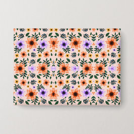 Chapa Sobre con estampado floral con naranja vibrante 