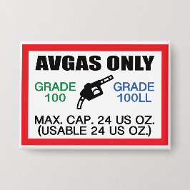 Chapa sólo AVGAS / 100LL