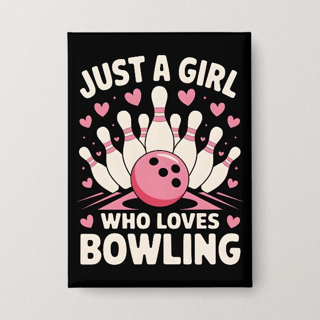 Chapa Sólo un Chica que ama Bowling (Anverso)