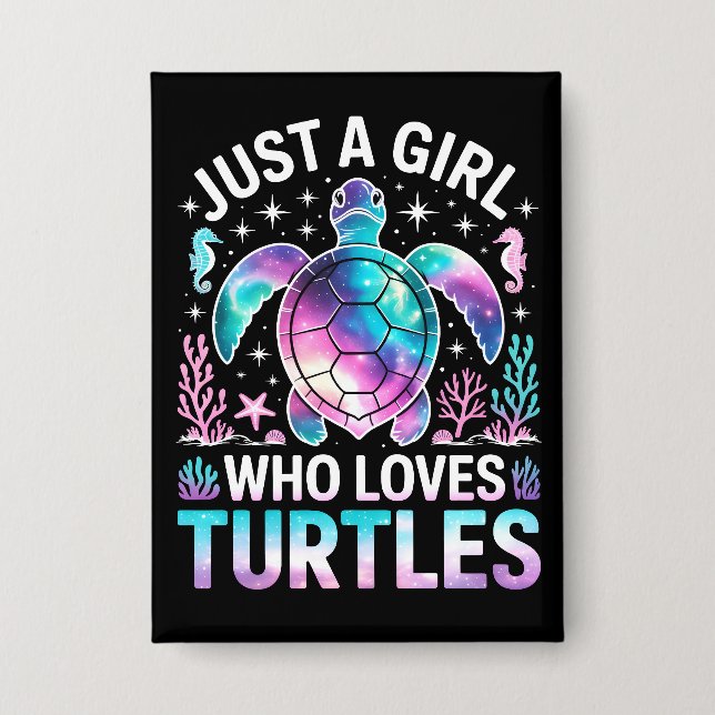 Chapa Sólo una chica que ama las Tortugas (Anverso)