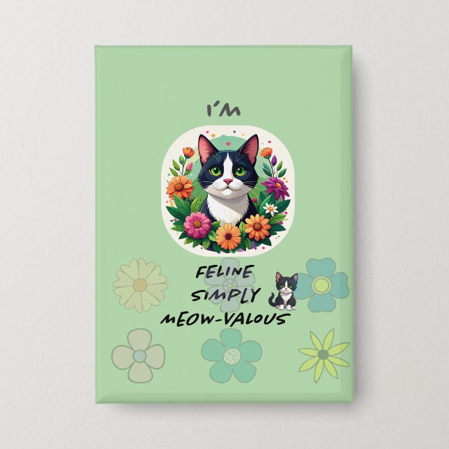 Chapa Soy FeLine Simplemente Meowvaliosa .. amantes de l (Anverso)