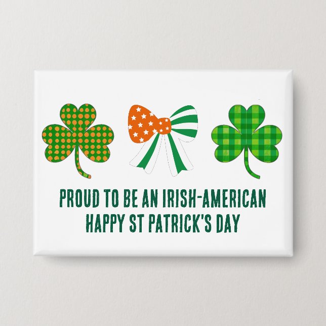 Chapa St Patricks Coquette Shamrock personalizado (Anverso)