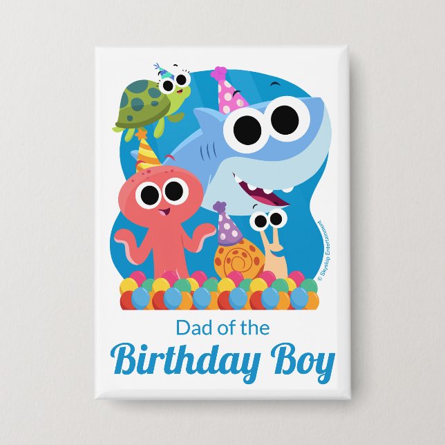Chapa Super Simple | Finny the Shark Confetti Birthday (Anverso)
