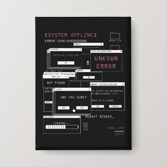 Chapa System Offline - Diseño Techno-Brutalist (Anverso)