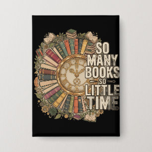 Chapa Tantos Libros, Tan Poco Tiempo Arte de Libro Antig