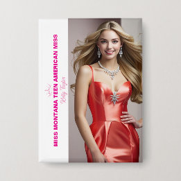 Chapa Titleholder Photo Button for Pageants - Rectangle