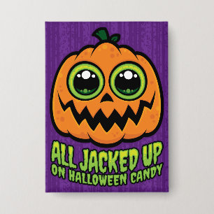 Chapa Todos hartos de la calabaza divertida de los dulce