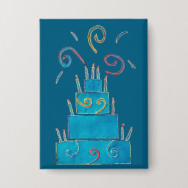 Chapa Torta de cumpleaños azul