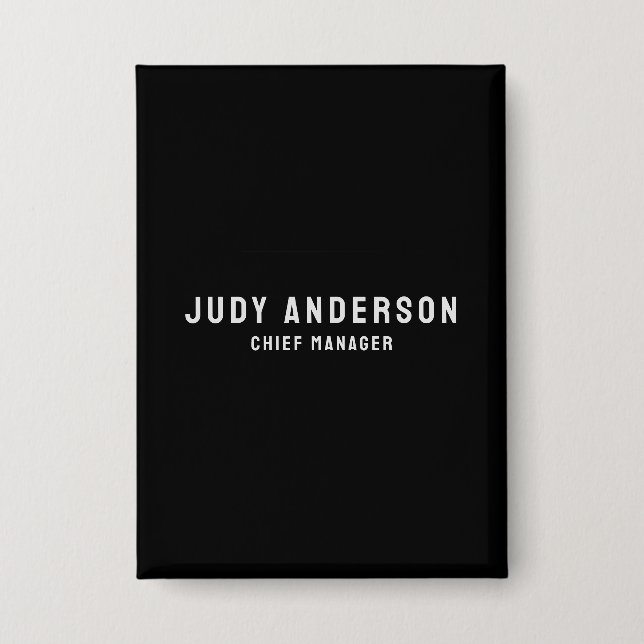 Chapa Trendy Black Professional Plain Modern Elegant (Anverso)