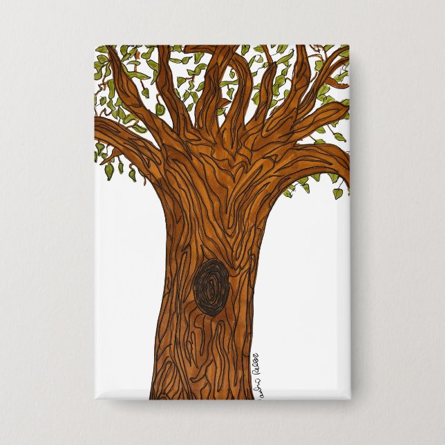 Chapa Twisted Tree Button (Anverso)