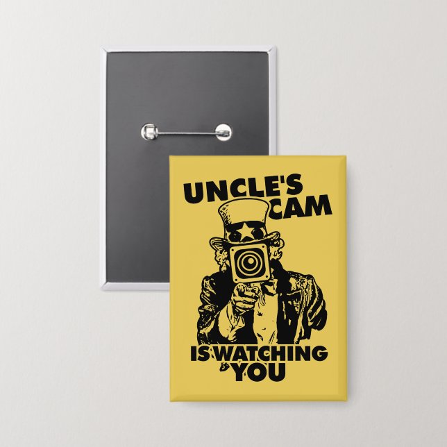 Chapa Uncle's Cam is Watching You (Anverso/Reverso)