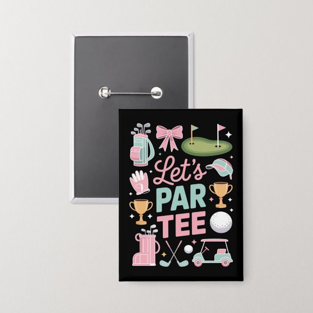 Chapa Vamos Par Tee Golf Coqueta Regalos para Amantes de (Anverso/Reverso)
