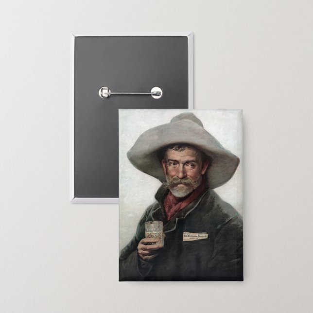 Chapa Vaquero franco-hispano en el viejo Saloon occident (Anverso/Reverso)