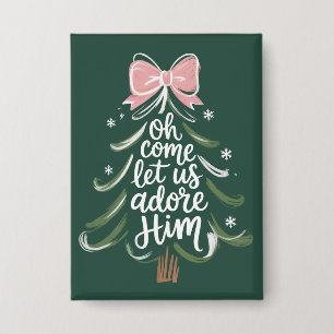 Chapa Venid Adoremosle Religioso Navidad Cristiana