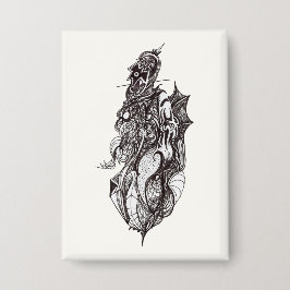 Chapa Viajero alado, dibujo con tinta, insignia