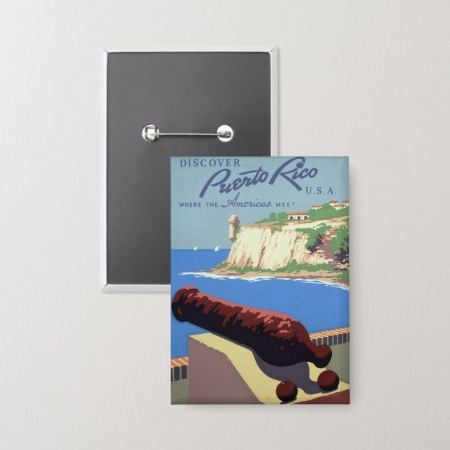 Chapa Visita la Fortaleza El Morro, Puerto Rico, Viejo S (Anverso/Reverso)