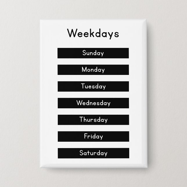Chapa Weekdays (Anverso)