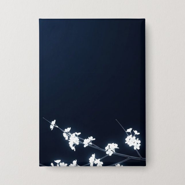 Chapa White Cherry Blossom Navy Background (Anverso)