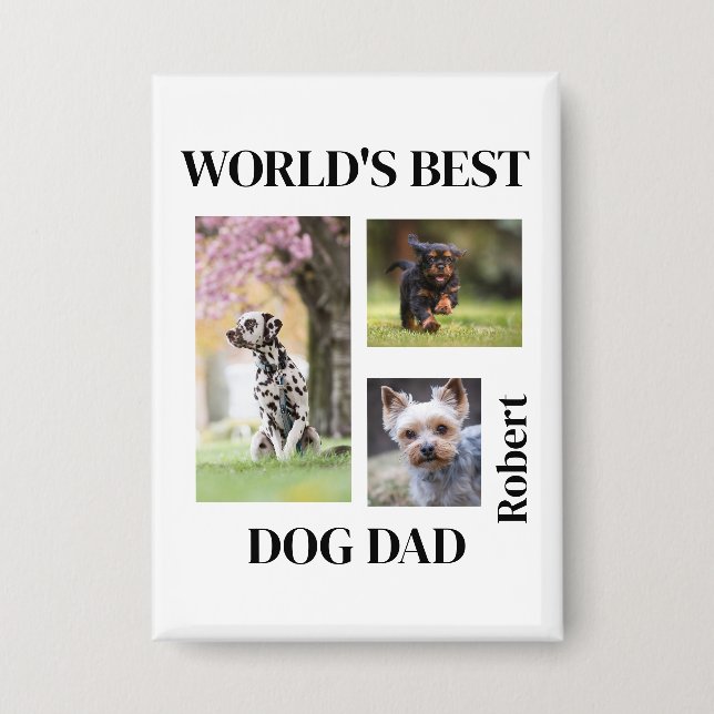 Chapa World's Best Dog Dad Custom Name Gift (Anverso)