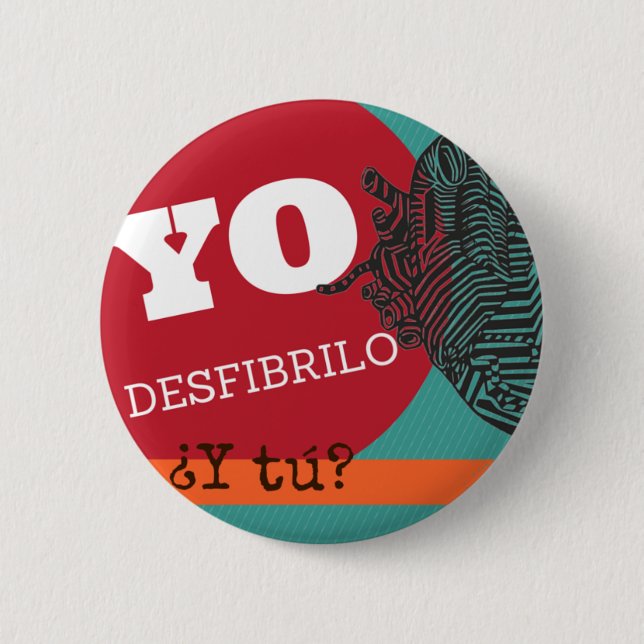 Chapa "Yo desfibrilo, ¿y tú?" (Anverso)