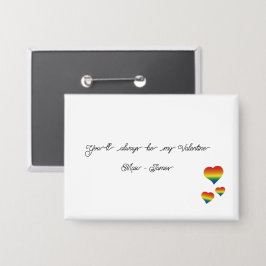 Chapa You'll Always Be My Valentine LGBT Hearts Flag