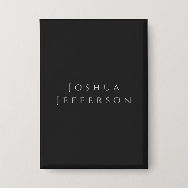 Chapa Your Name Professional Creative Plain Black Grey (Anverso)