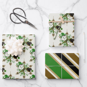 Chapas de papel envueltas de muñecos de nieve de é