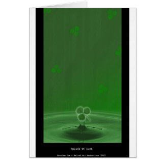 Chapoteo de la tarjeta de la suerte