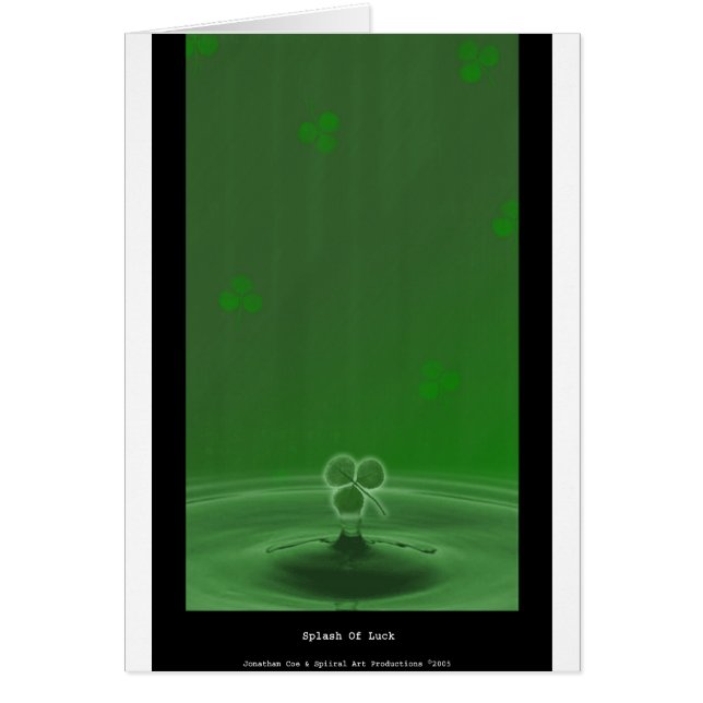 Chapoteo de la tarjeta de la suerte (Frente)