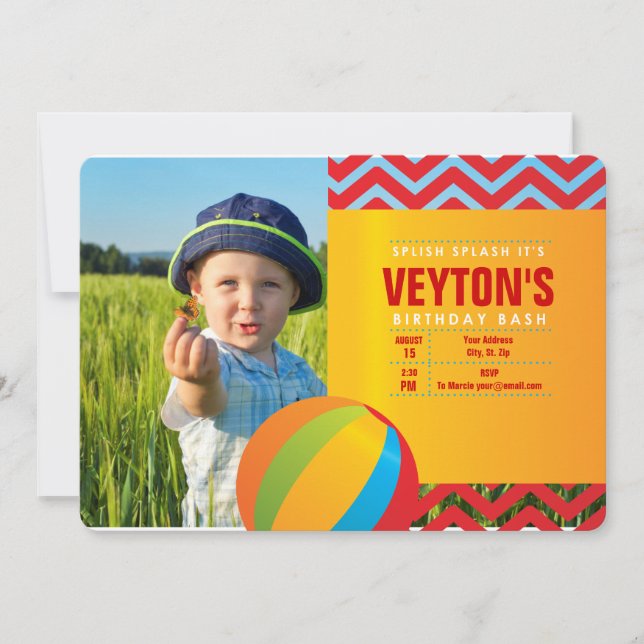 Chapoteo de Splish una invitación del golpe del (Anverso)