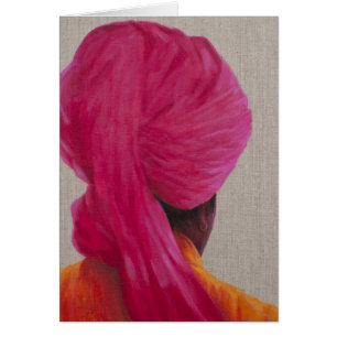 Chaqueta anaranjada 2014 del turbante rosado