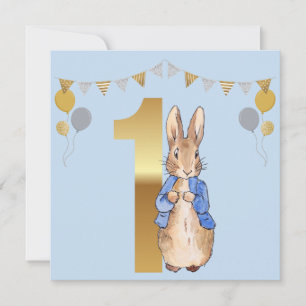 chaqueta azul de conejo clásico primer cumpleaños