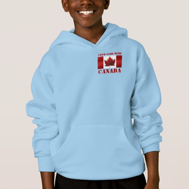 Chaqueta Canadá para niños Sudadera con capucha pe (Anverso)