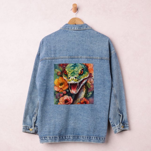 Chaqueta con serpiente floral Denim - Elegante con (Hangar)